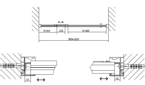 Polysan EASY LINE 90 cm-es nyíló zuhanyajtó (EL1715)