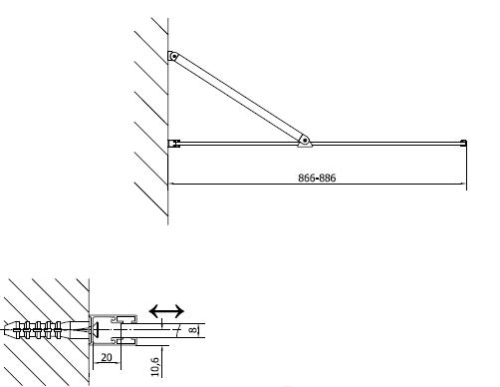 Polysan ZOOM LINE 90 cm-es zuhanyfal (ZL3290)