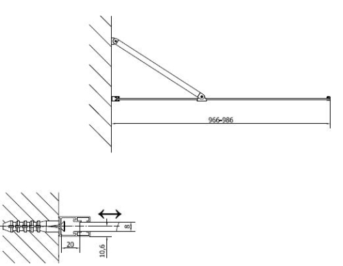 Polysan ZOOM LINE 100 cm-es zuhanyfal (ZL3210)