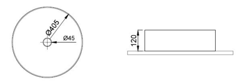 Sapho ICON CIRCLE Ø 40 cm pultra szerelhető mosdó (31140101) RM040