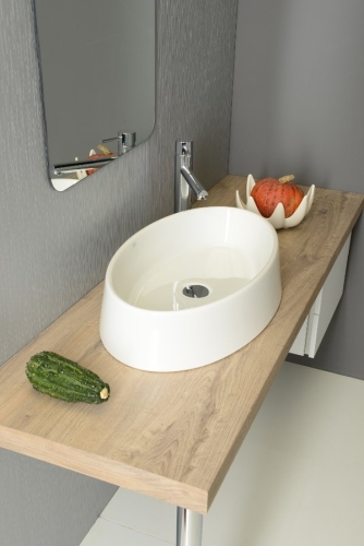 Sapho OVAL 64,5x35,5 cm pultra szerelhető mosdó W900701