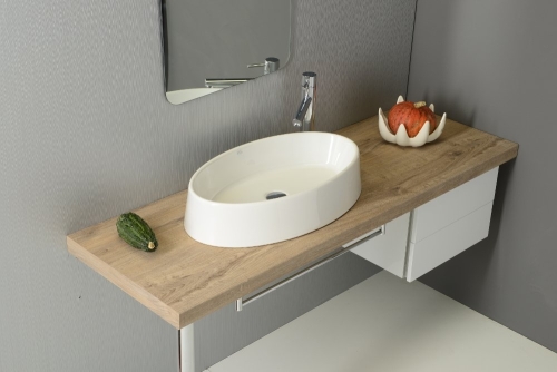 Sapho OVAL 64,5x35,5 cm pultra szerelhető mosdó W900701