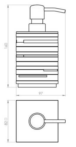 Sapho QUADROTTO szappanadagoló, fehér QU8102