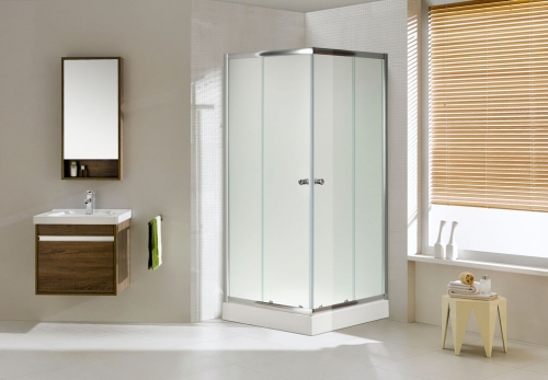 N-Smart Ambon Frost 90x90 cm-es szögletes zuhanykabin tálca nélkül NWZK-AMF9090