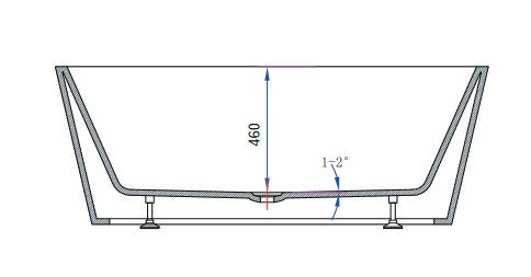 Wellis MyLine Spa Calabria 170x80 cm szabadonálló kád WK00123