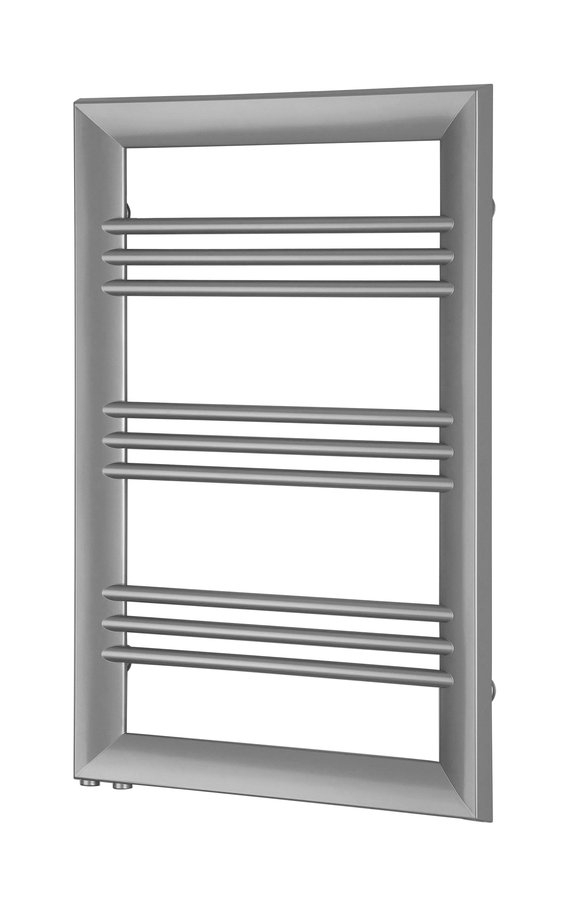 Sapho RAMA 595x944mm fürdőszobai radiátor, 479 W, ezüst struktúrált (RM-609SS) NT609SS