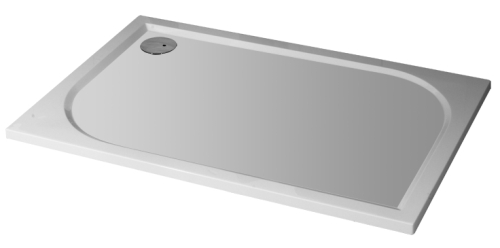 Arttec STONE aszimmetrikus szögletes öntöttmárvány zuhanytálca, Méret: 80x100 cm