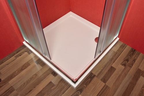 Arttec Smaragd 90x90 cm szögletes zuhanykabin csincsilla üveggel zuhanytálcával