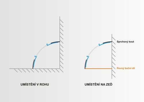 Arttec BASIC 80x80 cm negyedköríves zuhanykabin