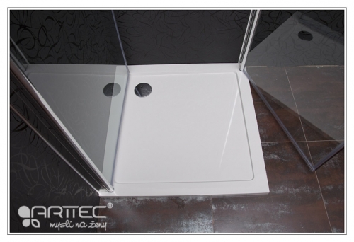 Arttec AIR 90 zuhanykabin, Zuhanytálca: Zuhanytálca nélkül