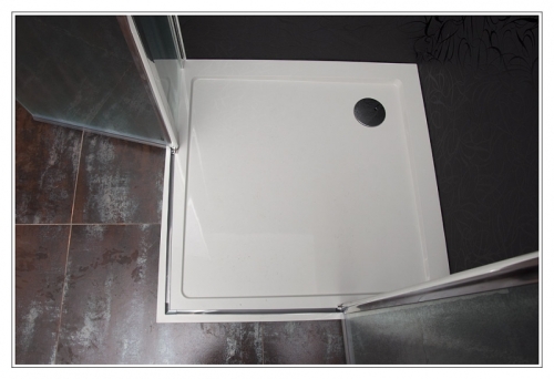 Arttec ELEGANT 90 EXCLUSIVE víztiszta üveggel, Zuhanytálca: Zuhanytálcával