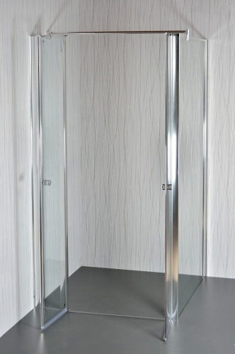 Arttec Saloon Clear nyilóajtós zuhanykabin fix fallal, Méret: 96-101x88x195 cm