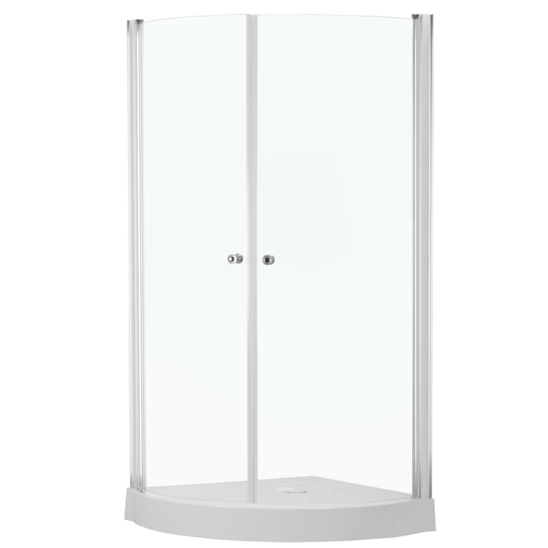 Kerra PRAGA íves nyílóajtós zuhanykabin, Zuhanytálca: Zuhanytálcával