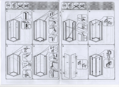 Leziter Trenic Clear szögletes dupla nyílóajtós zuhanykabin