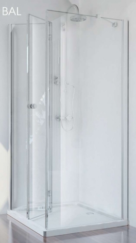 Sanotechnik Smartflex szögletes csuklóajtós zuhanykabin D12101FR+D1190