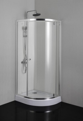 Sanotechnik íves aszimmetrikus zuhanykabin zuhanytálcával T790C+P79L