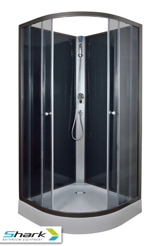 Arttec Rosa fekete hátfalas zuhanykabin, Szettben zuhanytálcával: Igen