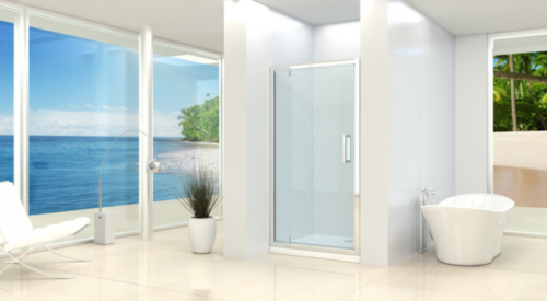 Leziter Elegant FA516 zuhanyajtó két fal közé, Zuhanyajtó méret: 80x185 cm