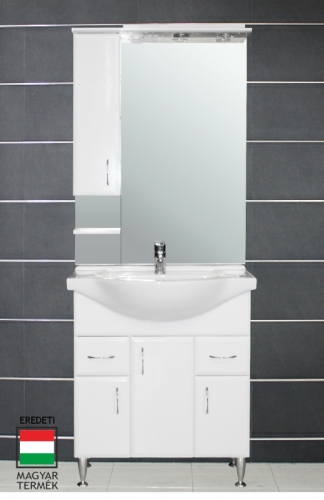 Vertex Bianca Plus 75 fürdőszobabútor magasfényű fehér színben