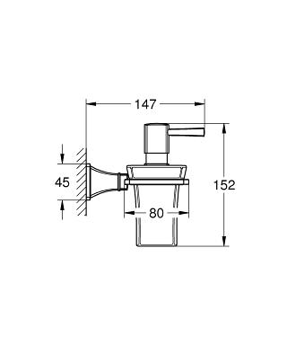 Grohe Grandera folyékony szappanadagoló, króm 40627 000 (40627000)