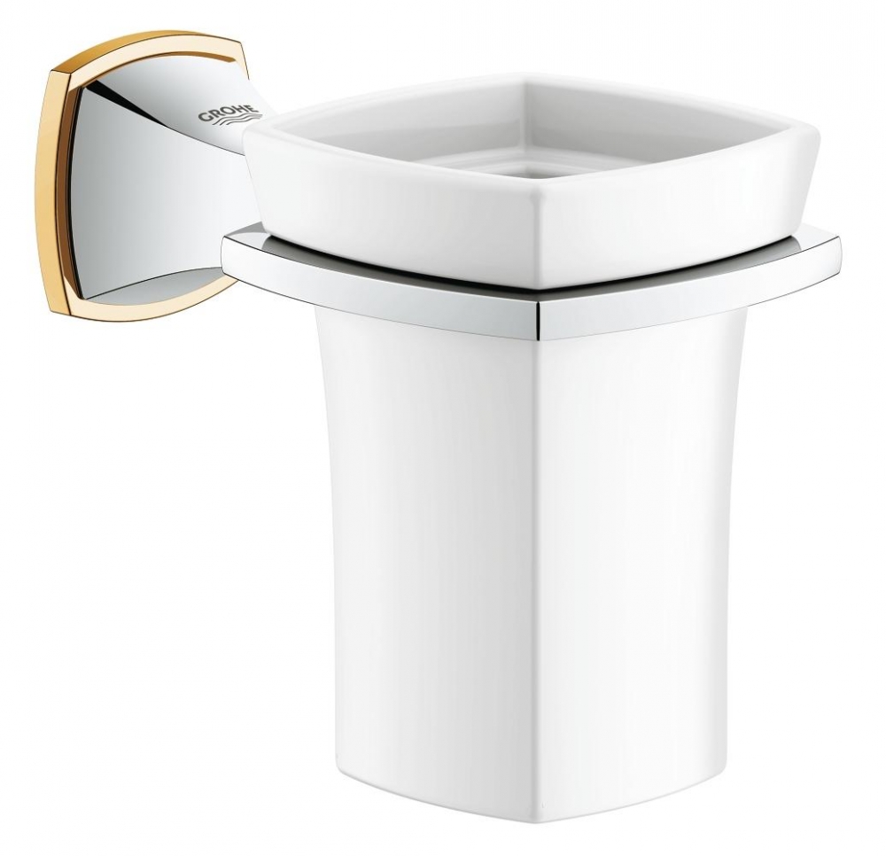 Grohe Grandera pohár tartóval, króm/arany 40626 IG0 (40626IG0)