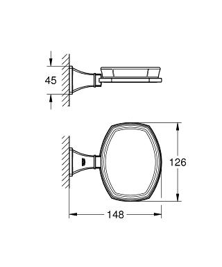 Grohe Grandera szappantartó, króm/arany 40628 IG0 (40628IG0)