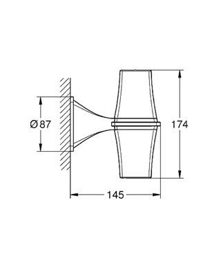 Grohe Grandera fali lámpa, króm/arany 40661 IG0 (40661IG0)