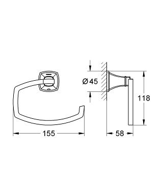 Grohe Grandera wc papír tartó, Warm Sunset 40625 DA0 (40625DA0)