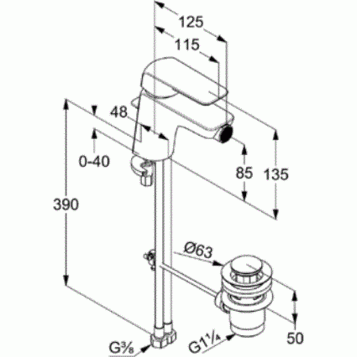 KLUDI AMEO egykaros bidécsap DN15 412160575