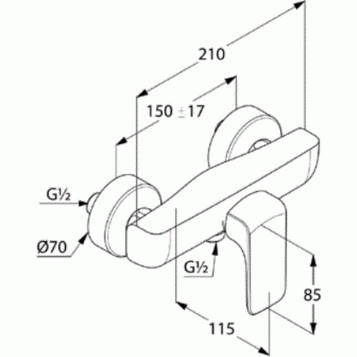 KLUDI AMEO egykaros zuhanycsap NA15 417100575