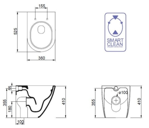 GSG Ceramic Like álló wc LKWC01