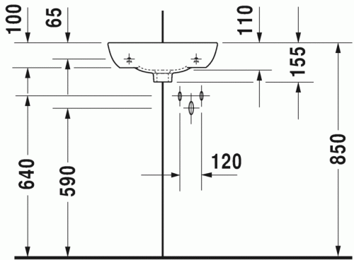 Duravit ME by Starck 43x38 cm sarokkézmosó 0722430000