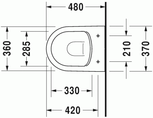 Duravit ME by Starck Compact Rimless (öblítőperem nélküli) fali wc szett, ülőkével 45300900A1