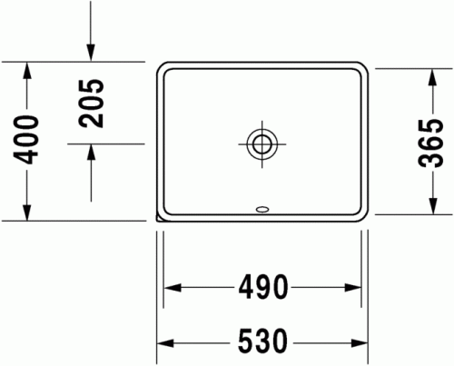 Duravit Starck 3 alulról beépíthető mosdó 0305490000