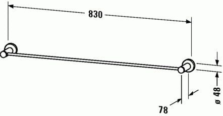 Duravit D-Code 80 cm-es törölközőtartó 0099231000