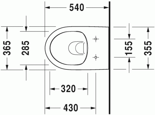 Duravit Durastyle Basic Rimless (öblítőperem nélküli) fali wc 2562090000