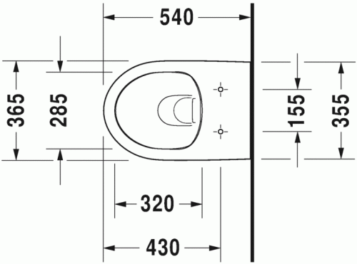 Duravit Durastyle Basic Rimless (öblítőperem nélküli) fali wc szett, ülőkével 45620900A1