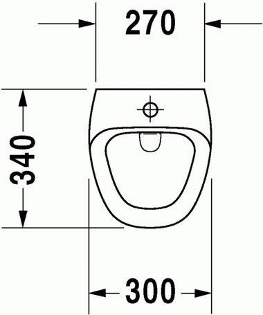 Duravit Durastyle felső vízbekötésű piszoár 2805300000