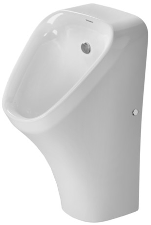 Duravit Durastyle hátsó vízbekötésű piszoár, öblítőperem nélkül, légymatricával 2806300007