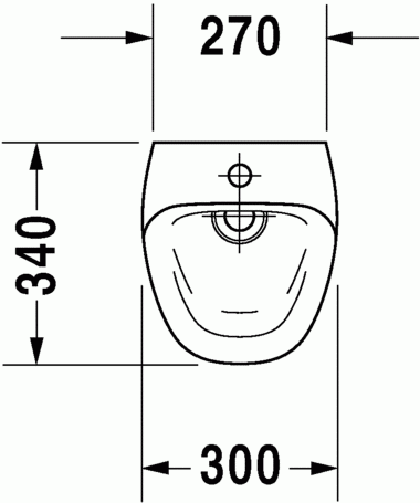 Duravit Durastyle felső vízbekötésű piszoár, öblítőperem nélkül HygieneGlaze felület 2807302000