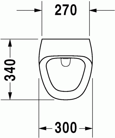 Duravit Durastyle hátsó vízbekötésű elektronikus (elem) piszoár légymatricával 2804310007