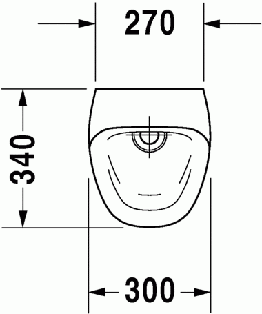 Duravit Durastyle elektronikus piszoár hálózati csatlakozáshoz öblítőperem nélkül légymatricával 2806310097