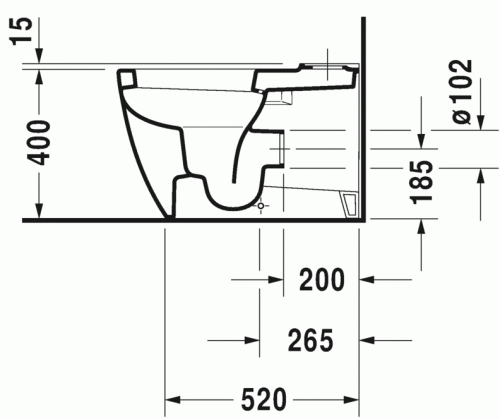 Duravit ME by Starck monoblokkos wc alsó rész 2170090000