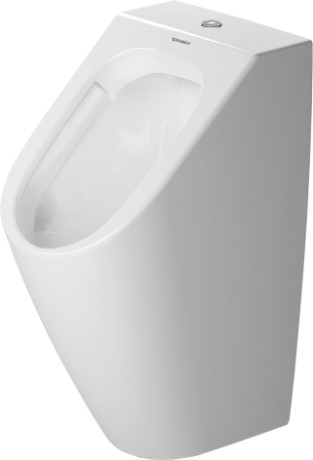 Duravit ME by Starck öblítőperem nélküli felső bekötésű Rimless piszoár, 0,5 l, légymatricával 2815300007