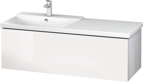 Duravit P3 Comforts 125x49,5 cm bútorral aláépíthető aszimmetrikus mosdó 2333120000