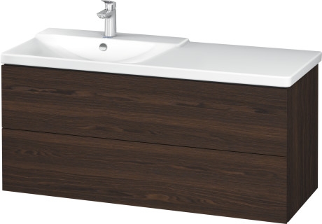 Duravit P3 Comforts 125x49,5 cm bútorral aláépíthető aszimmetrikus mosdó 2333120000