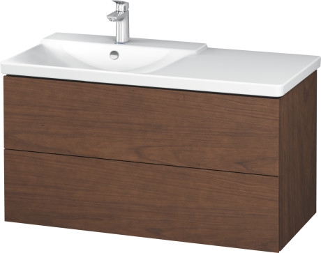 Duravit P3 Comforts 105x49,5 cm bútorral aláépíthető aszimmetrikus mosdó 2333100000