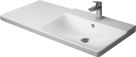 Duravit P3 Comforts 105x49,5 cm bútorral aláépíthető aszimmetrikus mosdó 2334100000