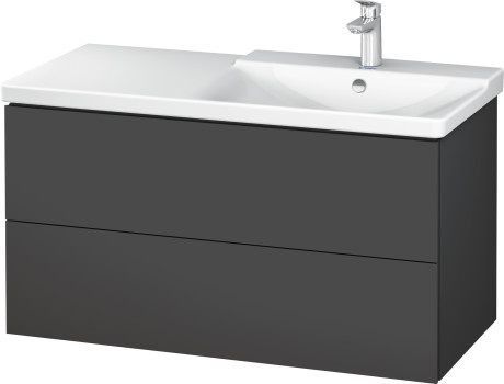 Duravit P3 Comforts 105x49,5 cm bútorral aláépíthető aszimmetrikus mosdó 2334100000