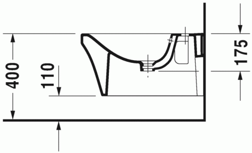 Duravit P3 Comforts fali bide 2268150000